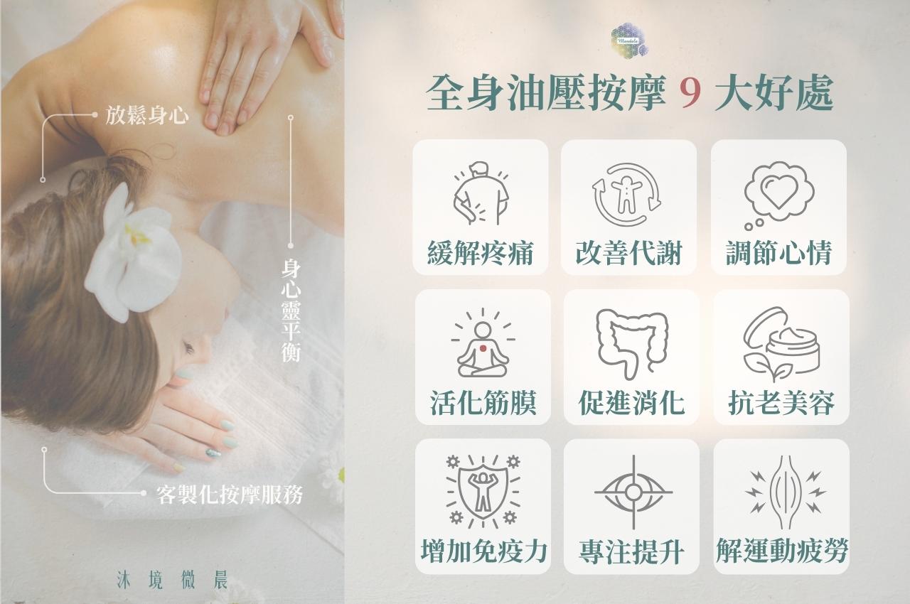 按摩油壓告別身體疲勞！身體按摩的9大好處